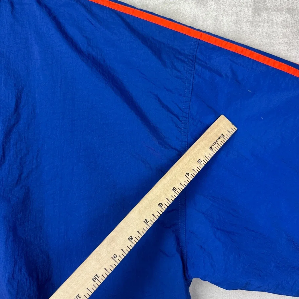Adidas Windbreaker Mens XL Blue Orange Vintage‎ 90s Pullover Center White Tag